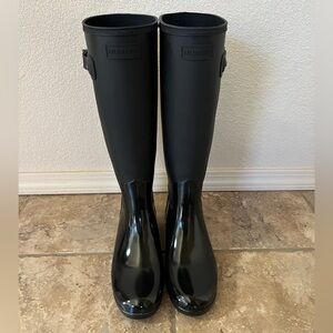Hunter Refined Duo Rainboots Black Size 7